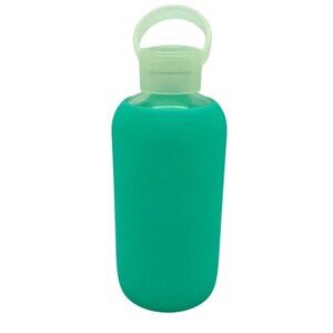 BKR Teal/Aqua Silicone Sleeve Glass Water Bottle 500ml/16 oz. Capacity